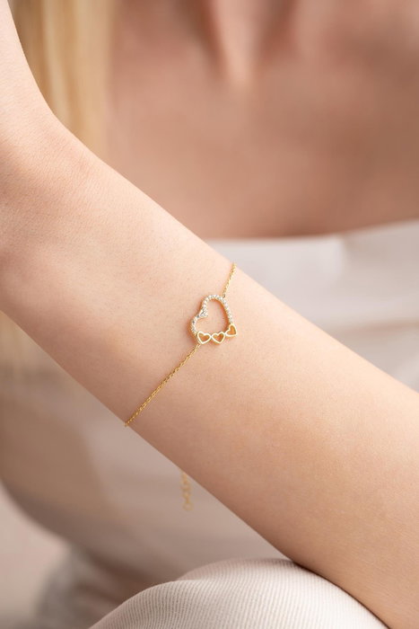 Heliophilia Silver Pulsera de Plata de Ley 925 con Baño de Oro y Circón Heliophilia Silver Pulsera de Plata de Ley 925 con Baño de Oro y Circón